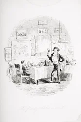 The friendly waiter and I, illustration from 